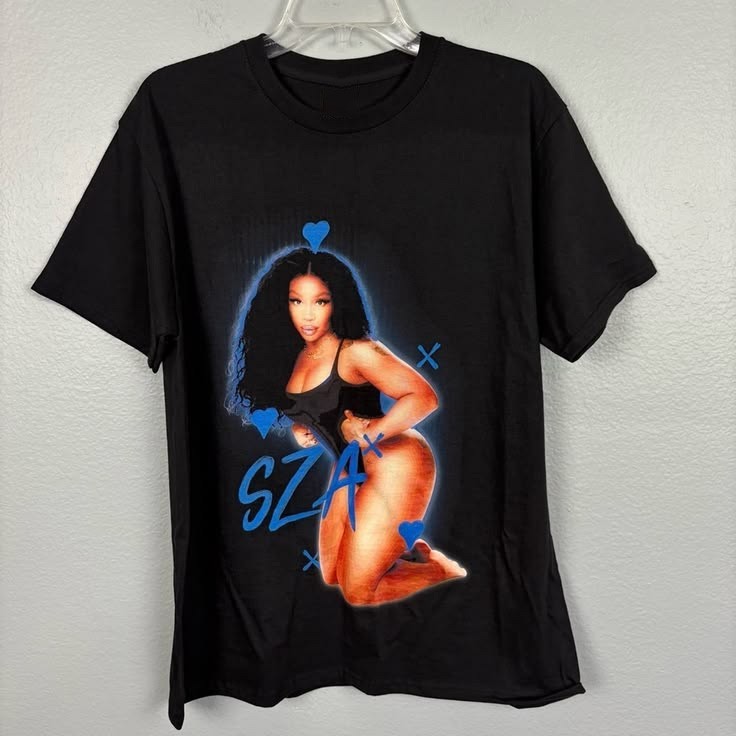 Vintage Nwot Sza T-Shirt Black Band Tour Gift Fan Adult UR220