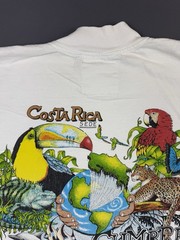 Rare Vintage 90s Costa Rica Animals Sede Cumbre De La Tierra White Medium Tee