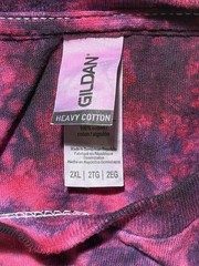 Gildan Heavy Cotton CUSTOM ORDER Tie Dye Men’s T-Shirt Purple Pink Red Black 2XL