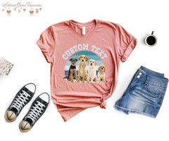 Custom Pet Photo Retro Comfort Tee Personalized Dog Cat Lover Gift Shirt