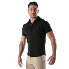 TOF PARIS T-Shirts Short Sleeved Cotton Pique Shirt Black 33
