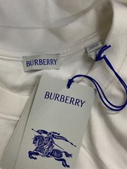 Burberry Men’s White Check Shoulder-Tape T-Shirt Size S