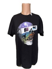 NWT Mens Skull with Sunglasses Black Shirt Size Large