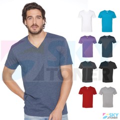Next Level Men’s Fitted Short Sleeve Solid Premium CVC V-Neck T-shirt 6240