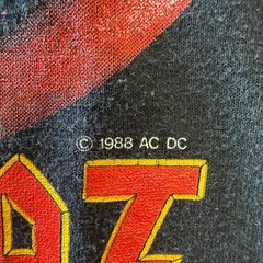 VTG ACDC T-Shirt Mens S Heat Seeker World Tour Single Stitch USA LICENSED 80s