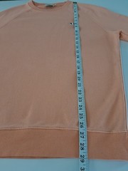 MAISON KITSUNE Tri-color Fox Patch Adult Large Sweatshirt Orange