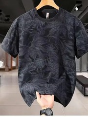Men’s Loose Fit Short Sleeve T-Shirt Breathable Ice Silk Summer Casual Tee