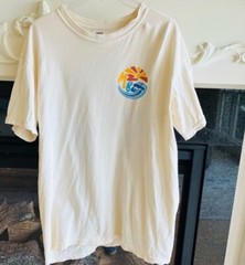 Comfort Colors Beach Tee Shirt Mens Medium Womens Short Sleeve Beige