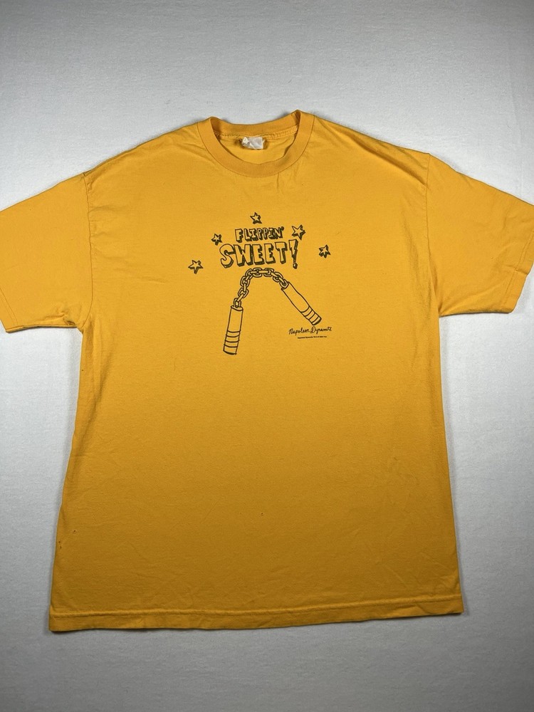 Vintage 2004 Napoleon Dynamite Movie Promo T-Shirt “Flippin Sweet” Men Size XL