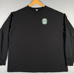 Suna Mens 2XL Black Long Sleeve Hawaiian Surfrider North Shore Graphic T-Shirt