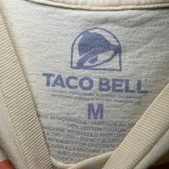 Taco Bell Classic Logo Retro Men’s Yellow T-Shirt Size Med