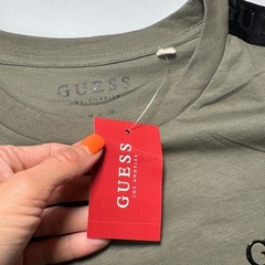Guess Los Angeles T-Shirt Logo Tape Mens XL Olive Green Short Sleeve NEW