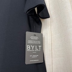 NWT BYLT Drop Cut Lux Curved Hem Athletic Fit Shirt Black Short Sleeve Men’s XL