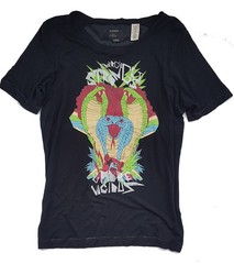 $139 Designer Rare ENERGIE Men’s Snake Fitted T-shirt With Graphic Print L