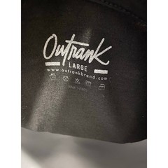 OUTRANK BRAND BLACK SHIRT — Neon Girl Face Streetwear Graphic Tee Men’s Large