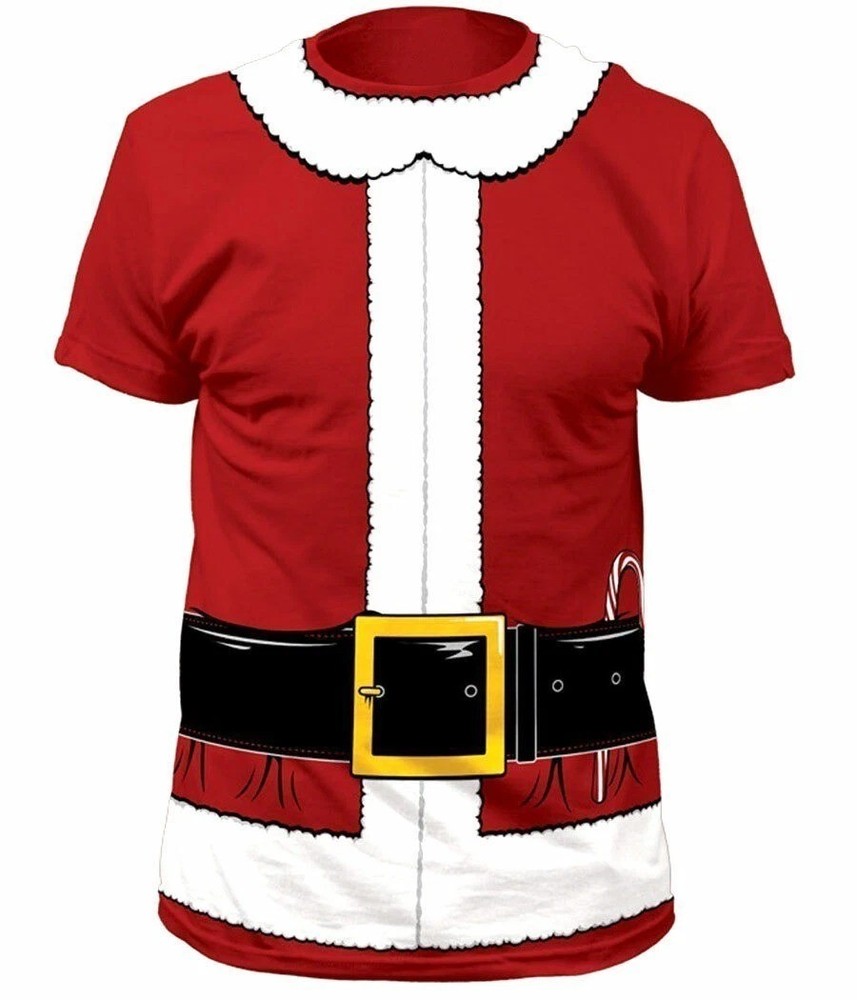 Christmas gift Santa Claus Suit Costume 3D T-Shirt Unisex All Size