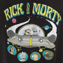 Rick And Morty T Shirt Mens Size XL Black Adult Swim Cartoon Network