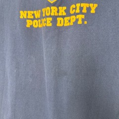 Y2K NYPD Graphic T-Shirt Mens Medium Navy Blue Police Department NYC Vintage