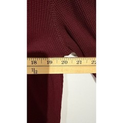St John’s Bay Thermal Shirt Mens L Burgundy Excellent Waffle Knit Long Sleeve