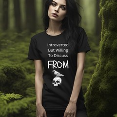 #26 FROM TV Show Fan Unisex Tee, Introverted but willing to discuss FROM, Cotton
