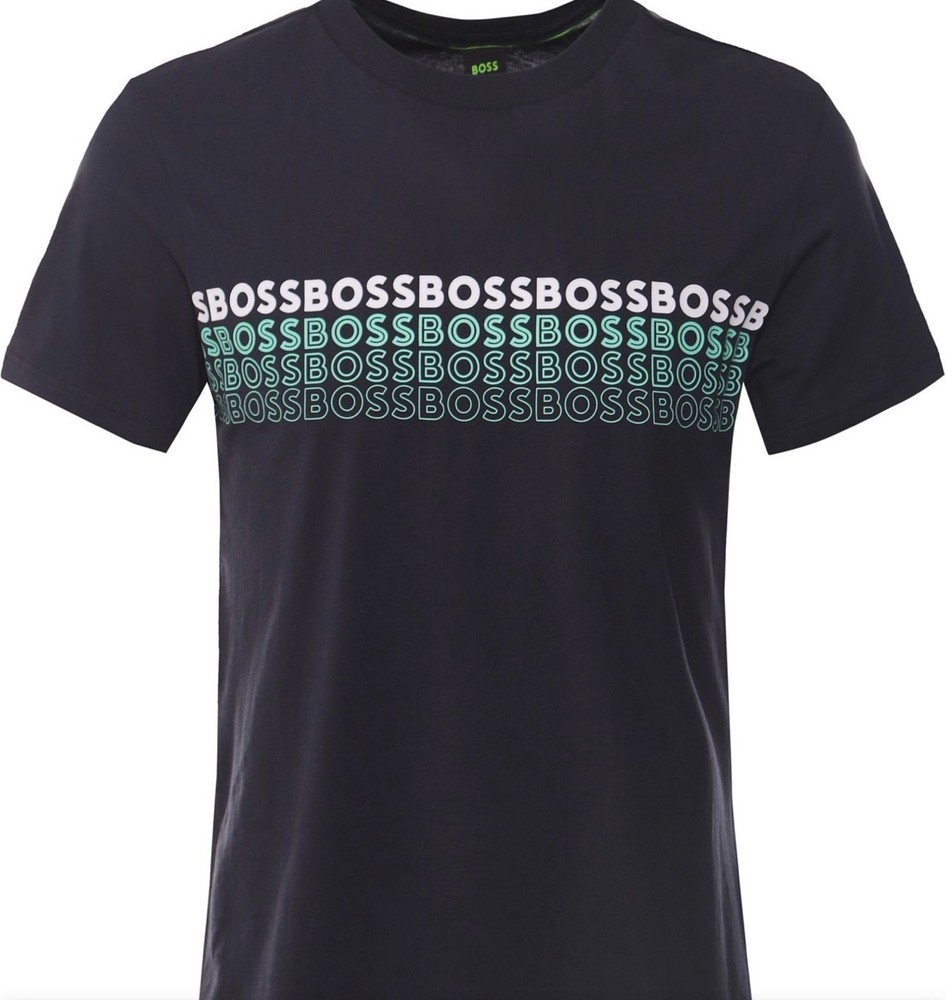 BOSS Athleisure Men’s dark blue Crew Neck Pullover Logo Graphic Sweatshirt L
