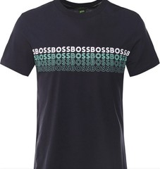 BOSS Athleisure Men’s dark blue Crew Neck Pullover Logo Graphic Sweatshirt L
