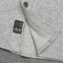 Jachs Mens Shirt X-Large Size Light Gray Button Front Long Sleeves Top