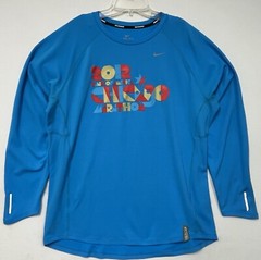 Bank of America Chicago Marathon 2012 Nike Miler Dri-Fit L/S Men’s XL Blue
