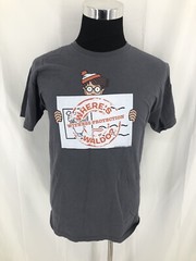 WHERE’S WALDO WITNESS PROTECTION Licensed Gray Short Sleeve Tee Shirt Medium