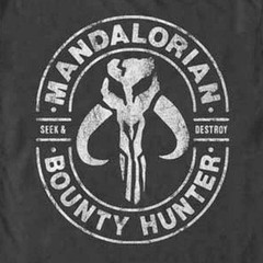 Men’s Star Wars The Mandalorian Bounty Hunter Crest T-Shirt Black – New