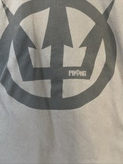 Prong Band t-Shirt XL gray Graphic Metal Rock Logo Snap Record