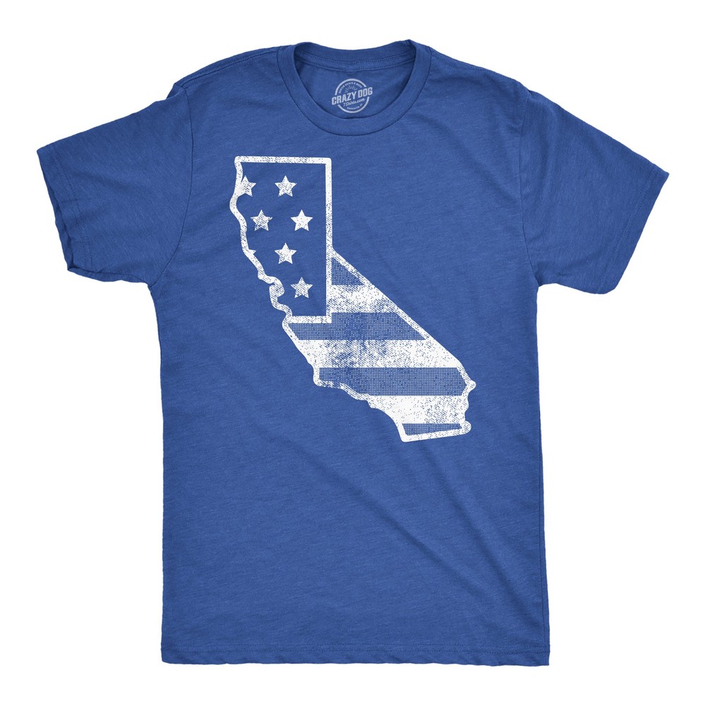 Mens Funny T Shirts American Flag California Awesome Fourth Of July Tee for Men