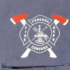 Federal Fire Concord Fire Dept Hanes Shirt Mens XXL Blue Pocket Beefy-T Tee VTG