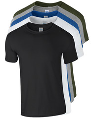 Mens Gildan Softstyle T shirt 5 or 3 Pack Unisex Plain Cotton Bulk T-Shirt Mixed