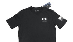 Under Armour Men’s Black UA Freedom New Flag Short Sleeve T-Shirt (S)
