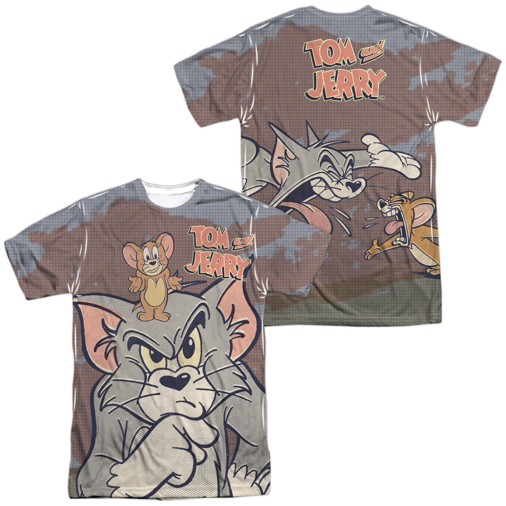 TOM AND JERRY UP TO NO GOOD Sublimation Licensed Men’s Tee Shirt SM-3XL