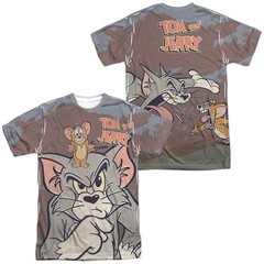 TOM AND JERRY UP TO NO GOOD Sublimation Licensed Men’s Tee Shirt SM-3XL