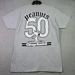 Peanuts® Chicago Cubs Baseball shirt Men XL Gray Charlie Brown Snoopy 50 NWT