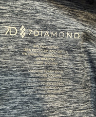 7 Diamonds Men’s Blue Heathered Core Active Tee Medium Performance Workout