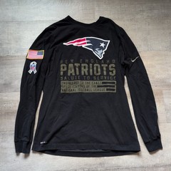 Nike NFL On Field Mens New England Patriots Jersey Long Sleeve Black Size M EUC