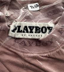 Playboy PacSun T-Shirt Mens Small Pink Cotton Embroidered Bunny Logo Pocket Tee