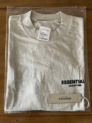Fear of God Essentials Light Oatmeal Short Sleeve T-Shirt Size Medium (SS22)