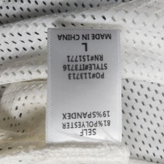 Le Lis White Mesh V-Neck Jersey Graphic 98 Top IT3716 Mens Large NEW