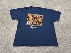 Gulf Coast Regional Blood Center T Shirt Men XL “I Bleed Orange&Blue” Give blood