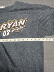 Ryan Racing 07 Dirt Track Racing T Shirt Large Gray Sponsor Graphic Tee