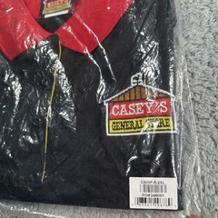 Casey’s General Store Black 100% Cotton Polo Employee Work Shirts Adult SZ 2XL