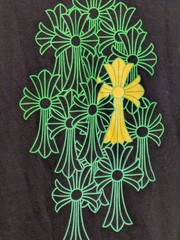 Chrome Heart Green Cemetery Black T Shirt Medium