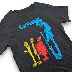 Gorillaz T-Shirt Black Graphic Print Crew Neck Large Band Tee