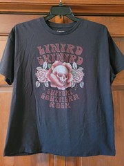 Lynard Skynard Ladies T-Shirt Size Large, Black Burgandy Designs Cpy date 2024