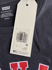 NWT Men’s Levi’s Classic Logo T-shirt. Sz Small & Black Retail $24.50
